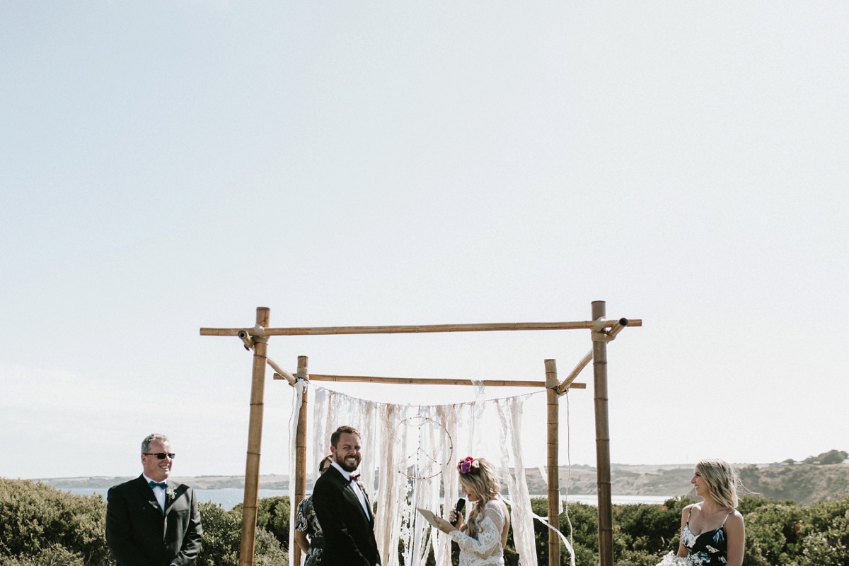 Clifftop Boutique Hotel Philip Island Bohemian Relaxed Candid Wedding Photography
